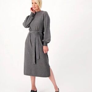 GIRL WITH CURVES Funnel Neck Sweater Dress A551895